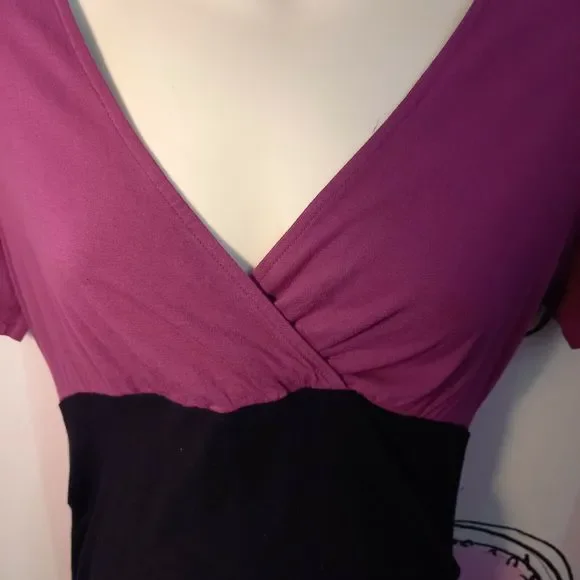 Size 10 MATERNITY Faux Wrap Nursing Stretchy Dress - Picture 4 of 6